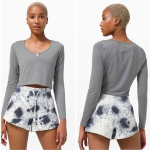 Lululemon Cropped Henley Grey 8